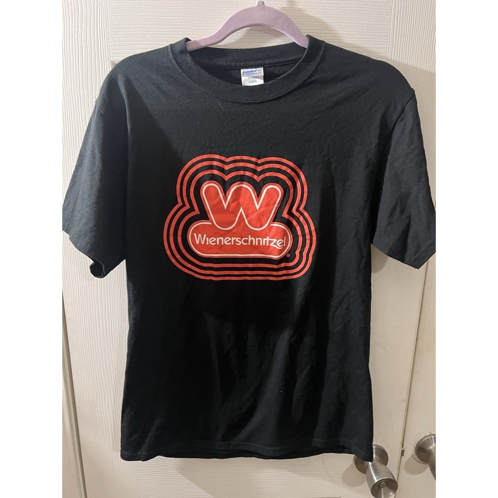Wienerschnitzel T-Shirt Logo Hot Dogs Restaurant Employee‎ Work Uniform Adult S